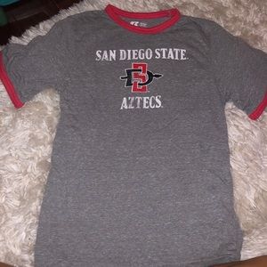 Grey and red SDSU San Diego State Tee Shirt